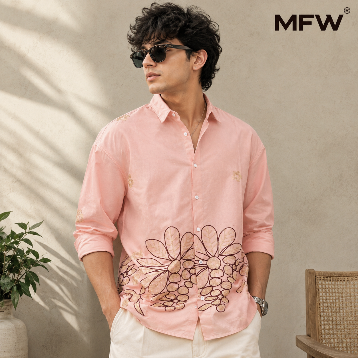 Men's Full sleeve Cotton Bottom Embroidery Shirts single pcs @350 and Buy 3 pc combo @999