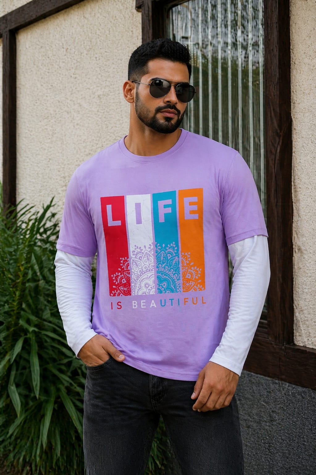Round neck Doctor Sleeve  tshirt buy 3 pcs @499 and 1 pcs @199