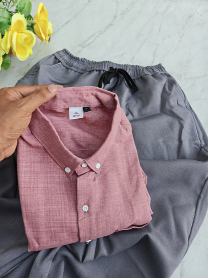 2 in 1 combo MFW korean Lenin shirts + Lenin relax fit pant combo buy @500 rs only