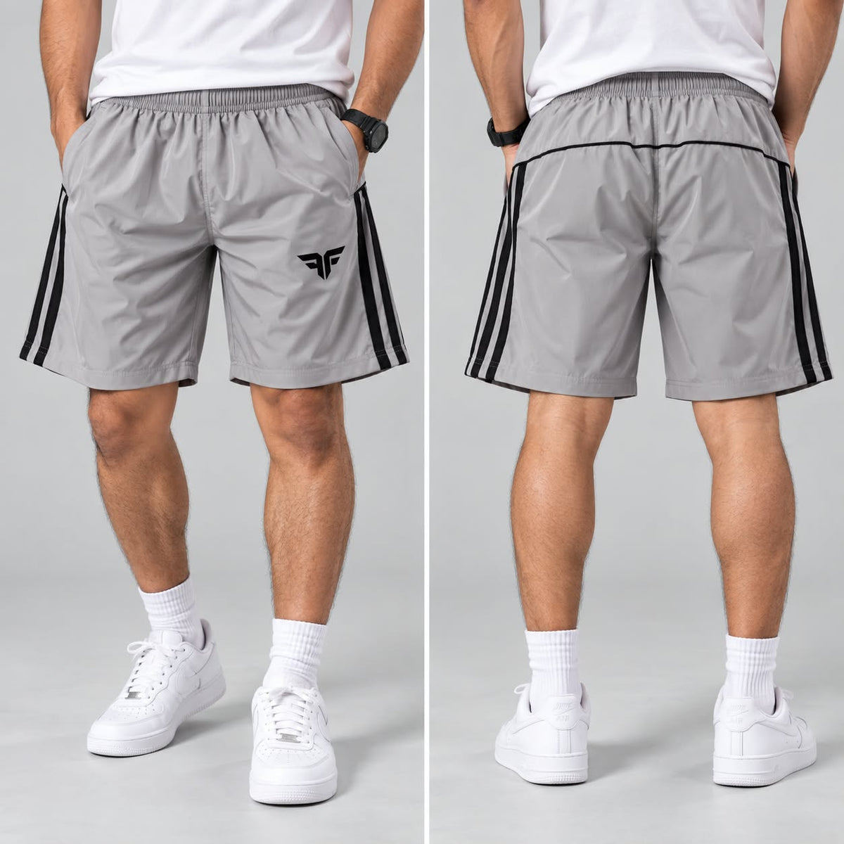 NS 3 line back side piping shorts buy 3 pcs @499 and 1 pcs @199