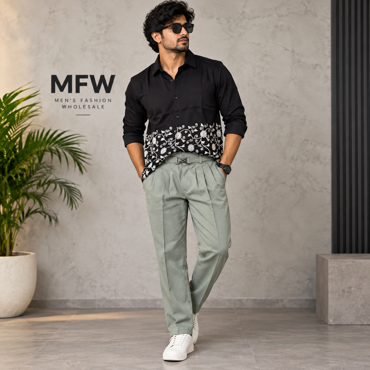 2 in 1 Combo MFW cotton bottoms embroidery shirts + Gurkha polo fit pants buy @700 rs only