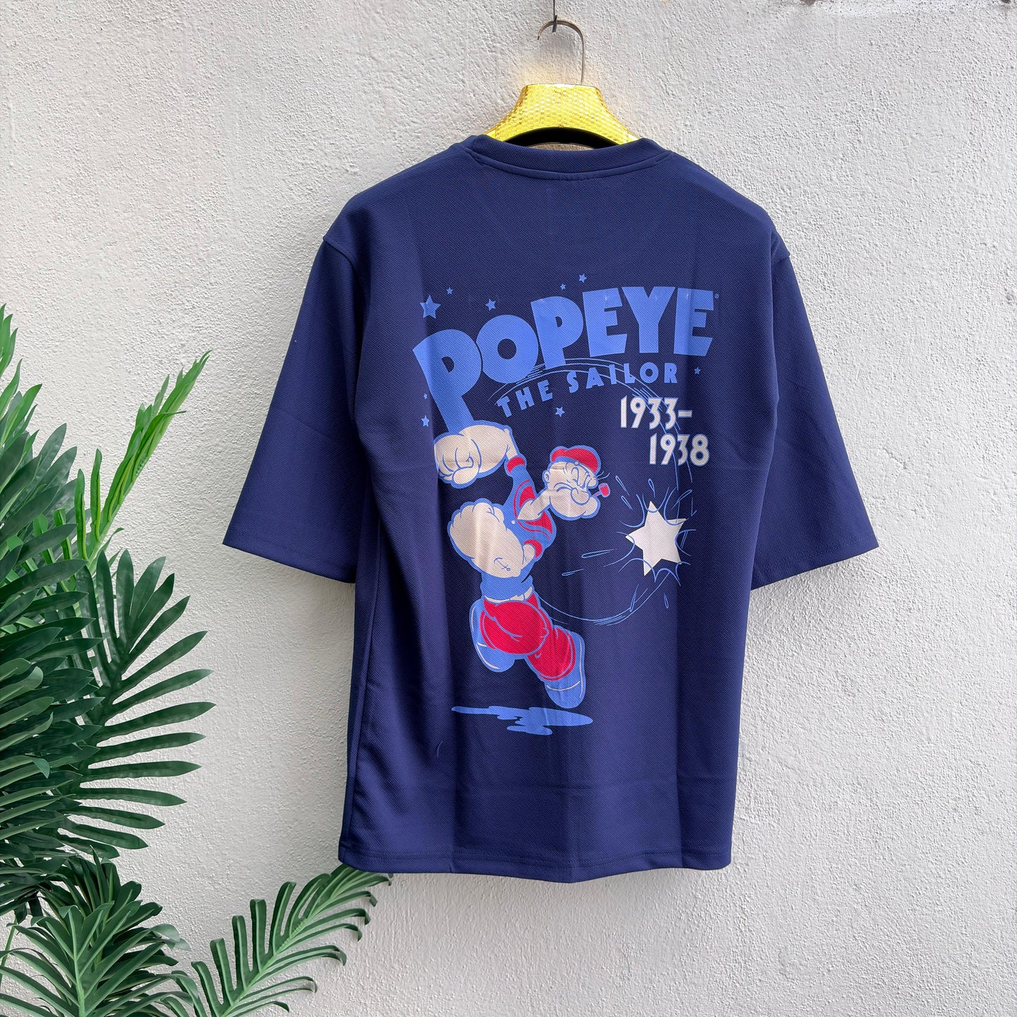 Popeye design Round neck Front and back Printed droup shoulder Tshirt 1 pc @199 and 3 pcs @ 499