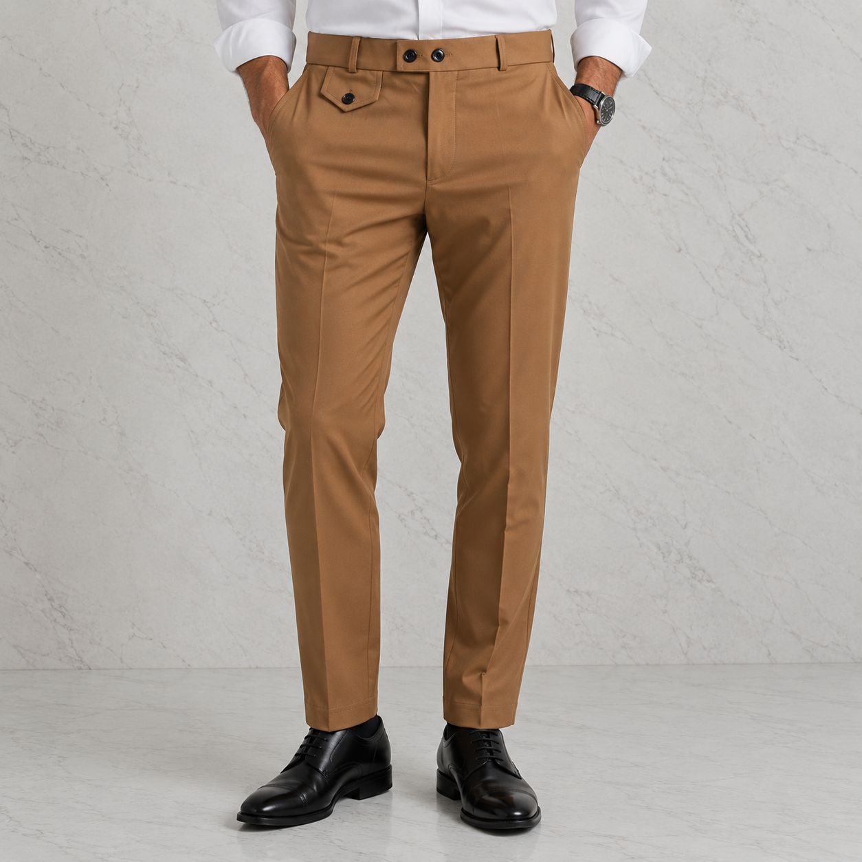 Semi Gurkha type Lycra formal pant buy 4 pcs combo @999