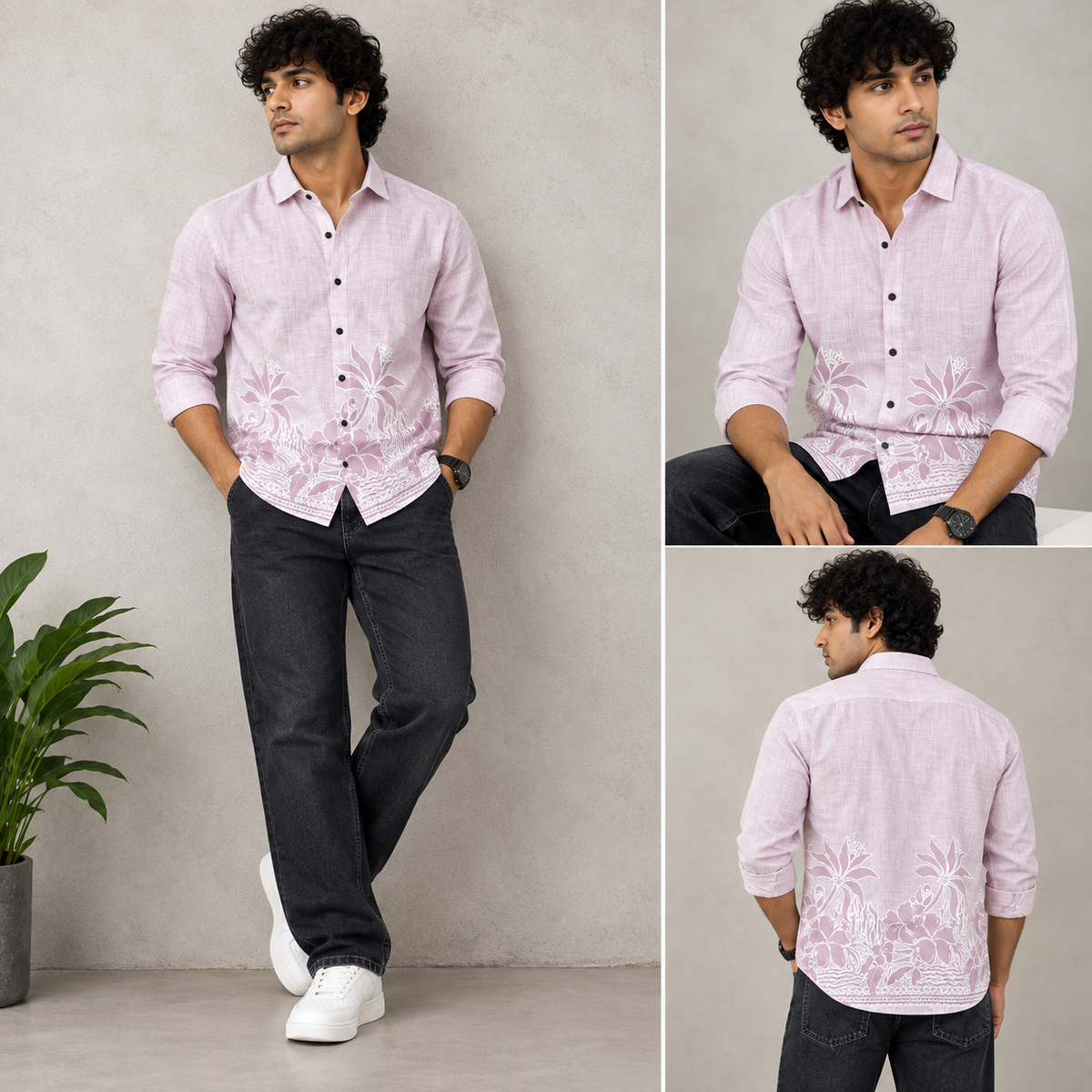 2 in 1 combo MFW Bottom printed shirts + Straight fit jeans pants buy @600 only