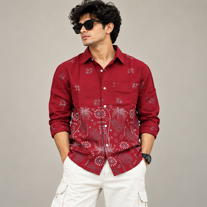 Men's Full sleeve Bottom Embroidery Shirts single pcs @350 and Buy 3 pc combo @999