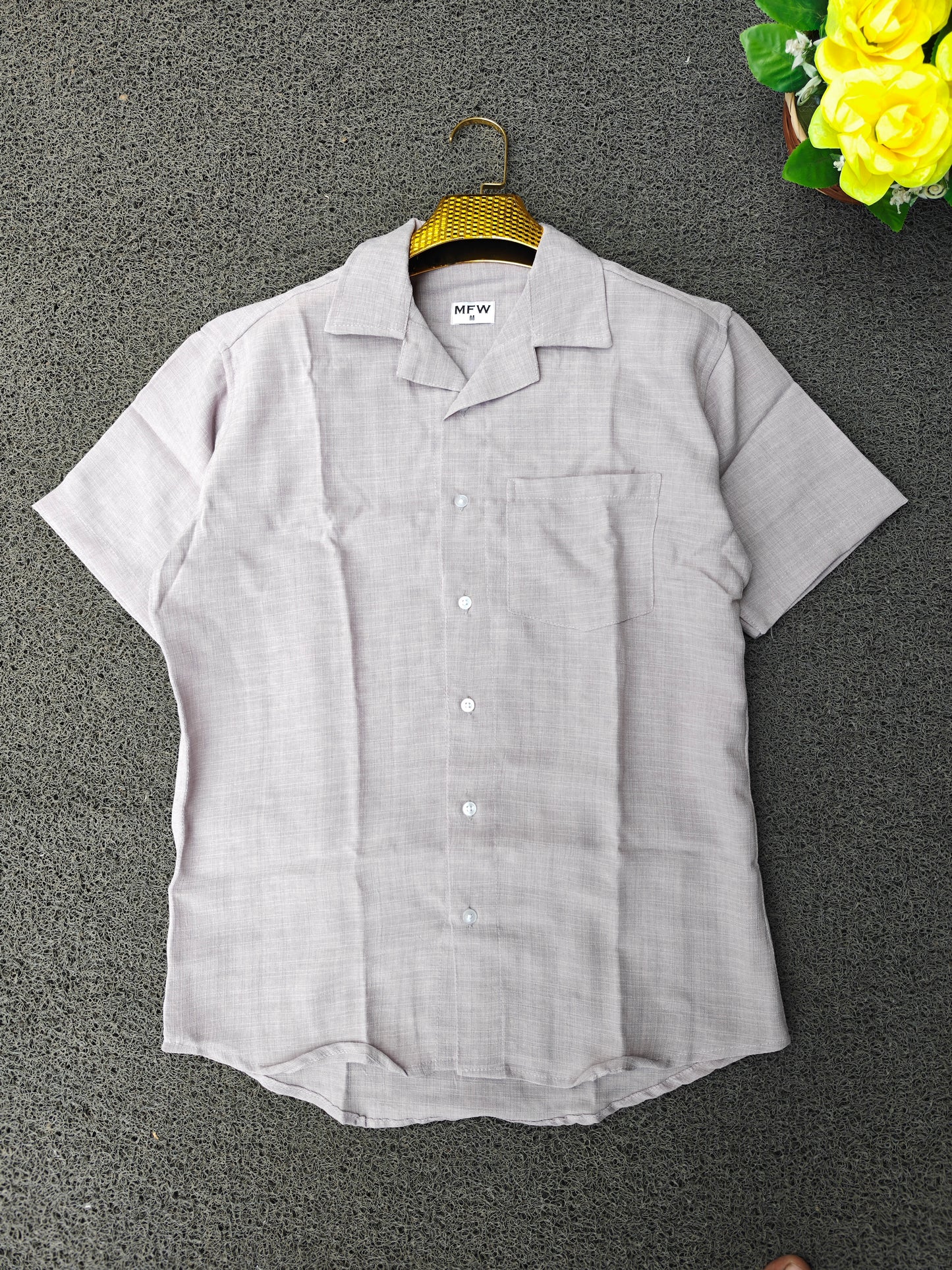MFW  Lenin Cuban collar shirts buy 3 pcs @499 and 1 pcs @199 (grey)