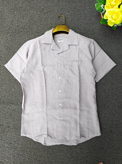 MFW  Lenin Cuban collar shirts buy 3 pcs @499 and 1 pcs @199 (grey)