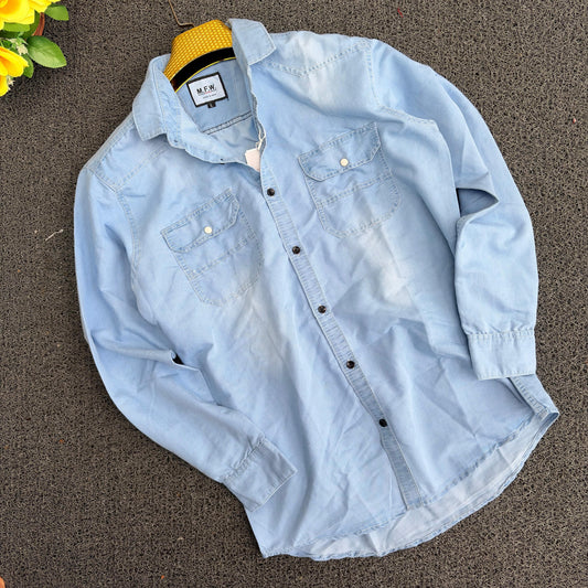 Men's Double pocket Denim Shirts single pcs @350 and Buy 3 pc combo @999