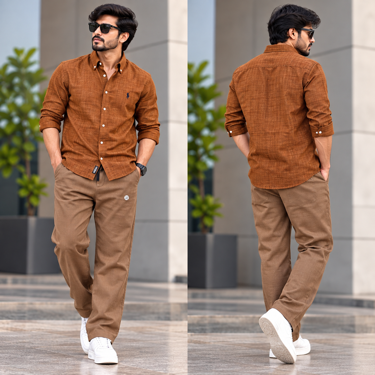 2 in 1 Combo MFW Lenin shirts + lenin relax fit pant buy @500 rs only