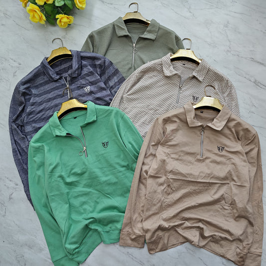 3 in 1 combo buy 3 pcs Random design full sleeve zipper tshirt buy @500 only (Read Description)