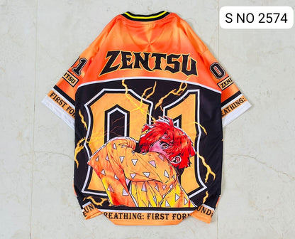V-Neck Rib type anime printed jersey tshirts buy@250 rs only