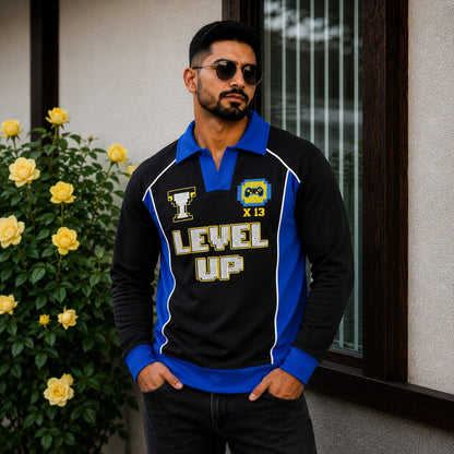 Men's korean Collar printed premium old money Zipper Full sleeve tshirts@249 (Fabric Reference – Please Read Description)