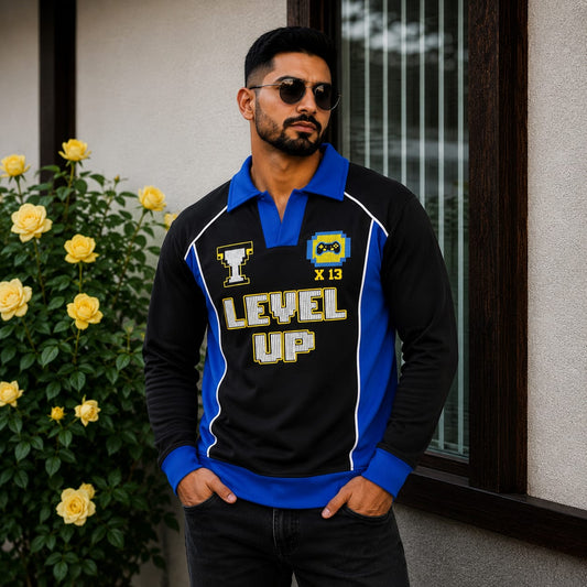 Men's korean Collar printed premium old money Zipper Full sleeve tshirts@249 (Fabric Reference – Please Read Description)