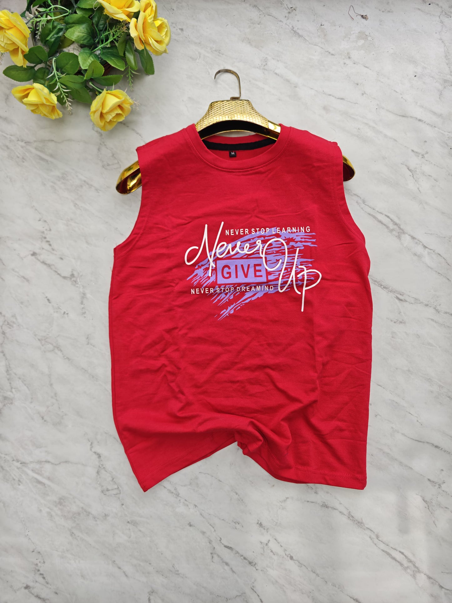 Random design Cotton Tank top sleeveless tshirt buy @150 rs only