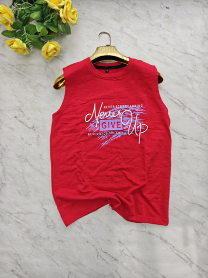 Random design Cotton Tank top sleeveless tshirt buy @150 rs only
