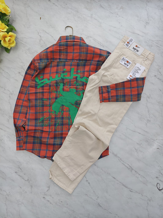 2 in 1 combo back printed shirts + mom fit pants buy@600 rs