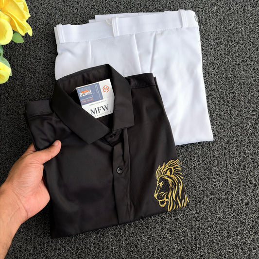 2 in 1 combo stone work party wear shirts + shine polo fit combo buy @550 rs only