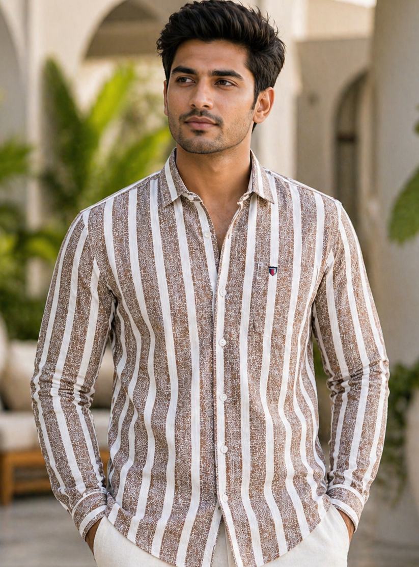 Mfw stripes full sleeve Shirts single pcs @299 and Buy 4 pcs combo @999