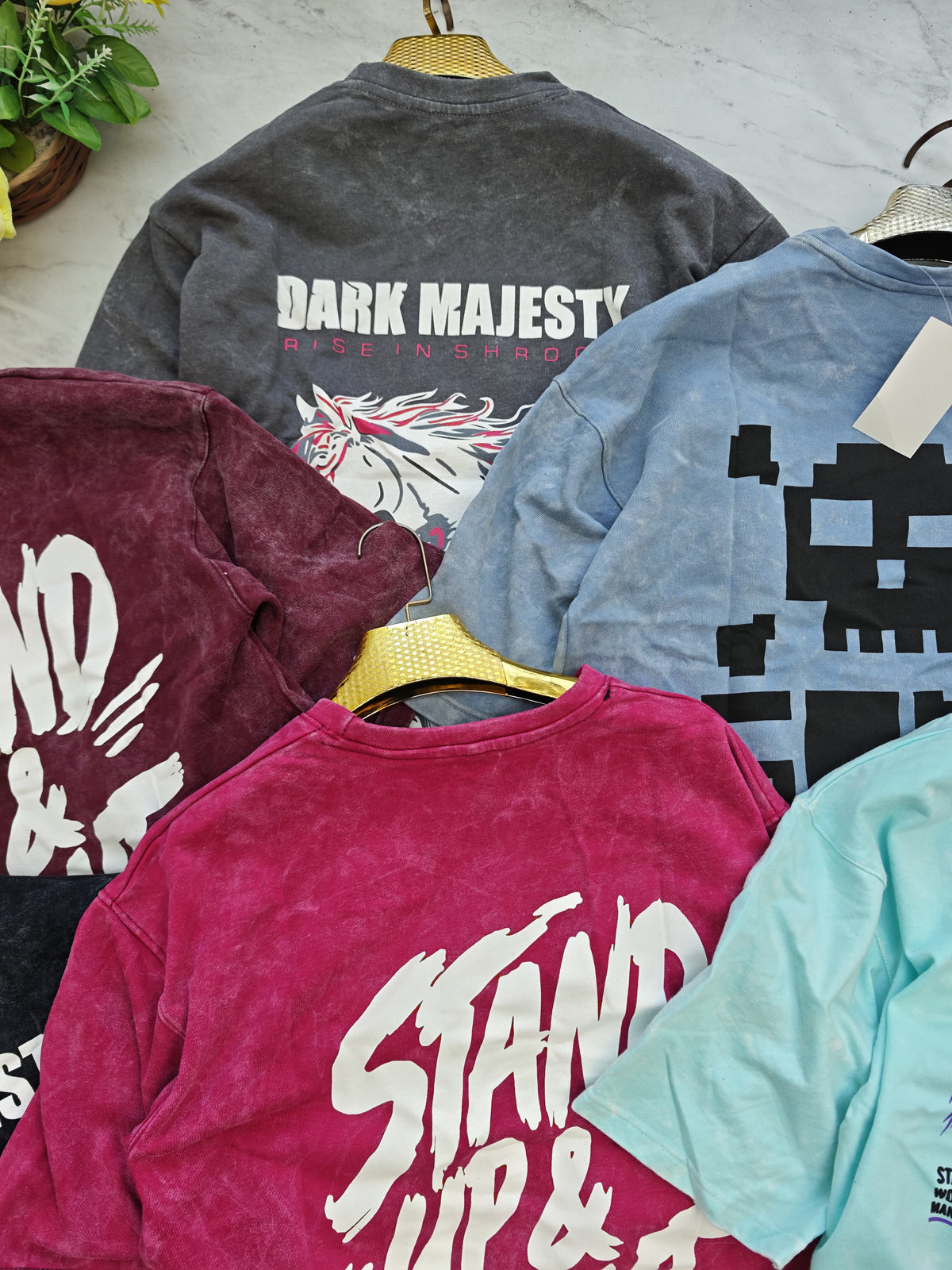 3 in 1 combo buy 3 pcs Random design Acid wash tshirts buy 500 only(Read description before ordering)