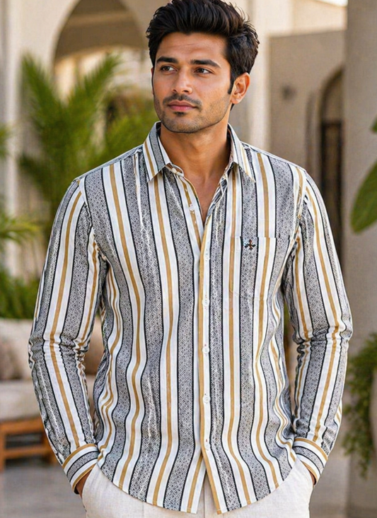 Mfw stripes full sleeve Shirts single pcs @299 and Buy 4 pcs combo @999