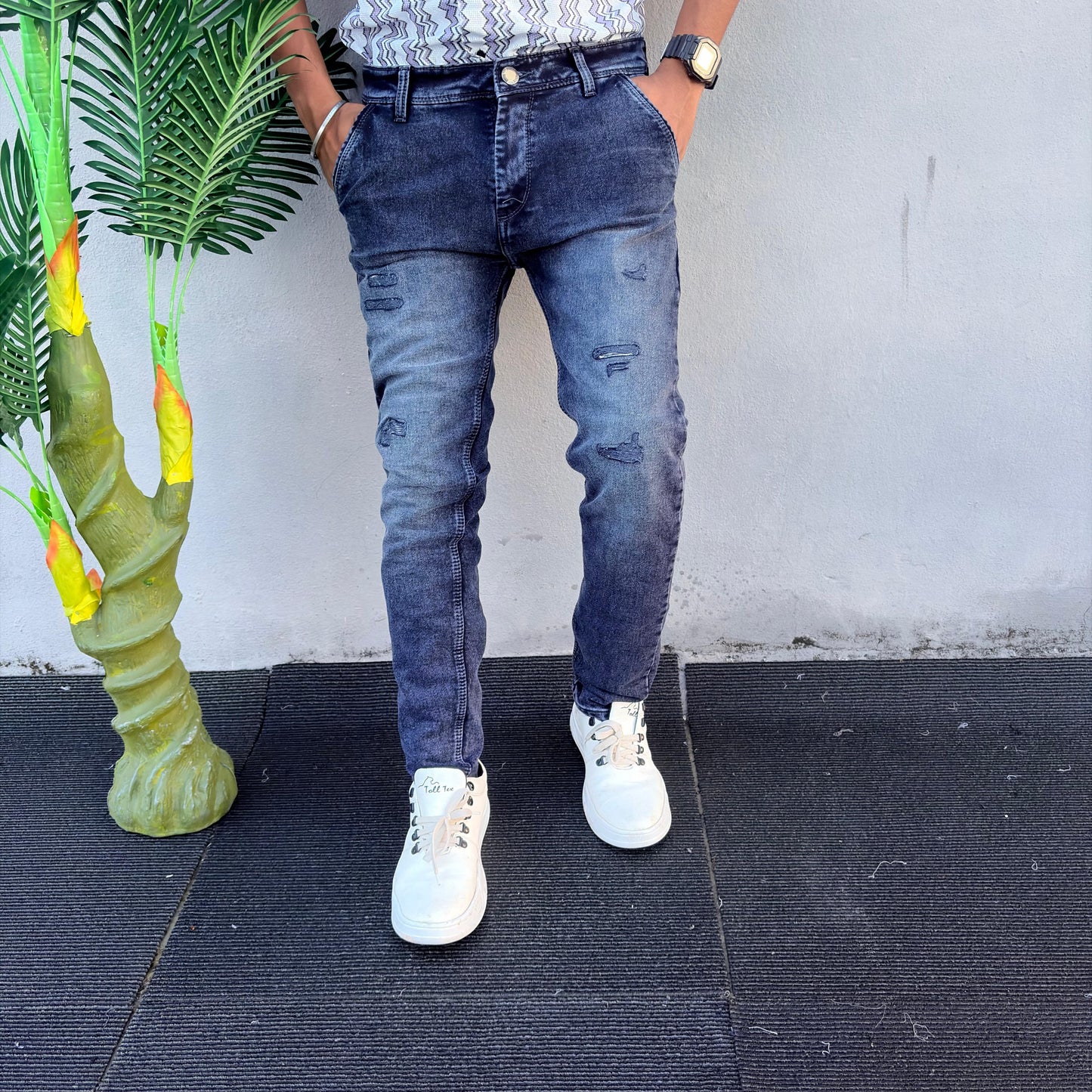 Mens torn side pocket balloonfit heavy quality jeans Buy 2 pcs combo @999
