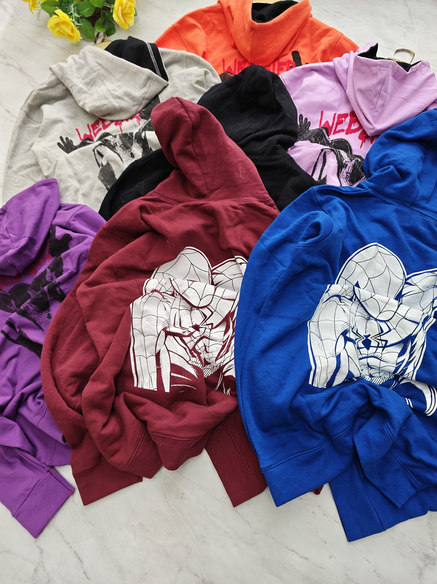 Men's premium Loopknit Hoodies single pcs @299 and Buy 4 pcs combo @999(Random design only no color selection only size selection )