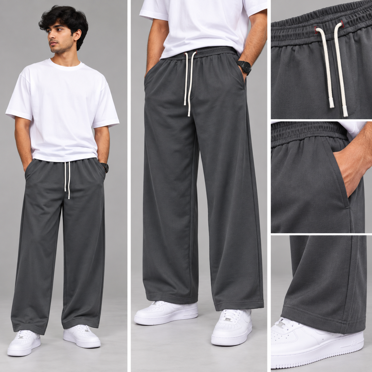 Mfw Imp Wide Leg baggy pants buy @350Rs (Darkgrey)
