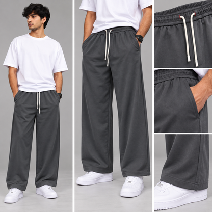 Mfw Imp Wide Leg baggy pants buy @350Rs (Darkgrey)