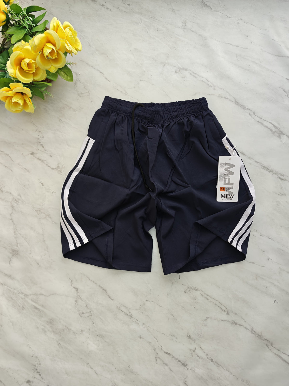 NS 3 line back side piping shorts buy 3 pcs @499 and 1 pcs @199(Navy)