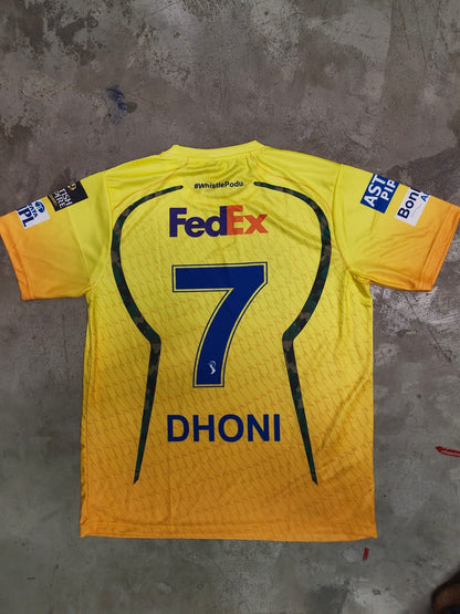 Round neck Half sleeve CSK ipl jersey buy @200 rs only