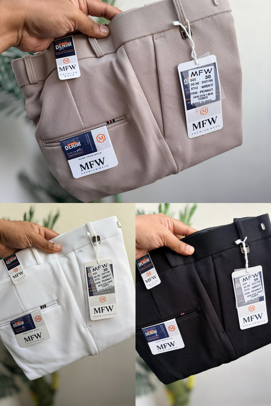 3 in 1 combo Mfw brand Penut fabric polo fit pants buy 3 pcs combo @999 (Please read description before ordering)