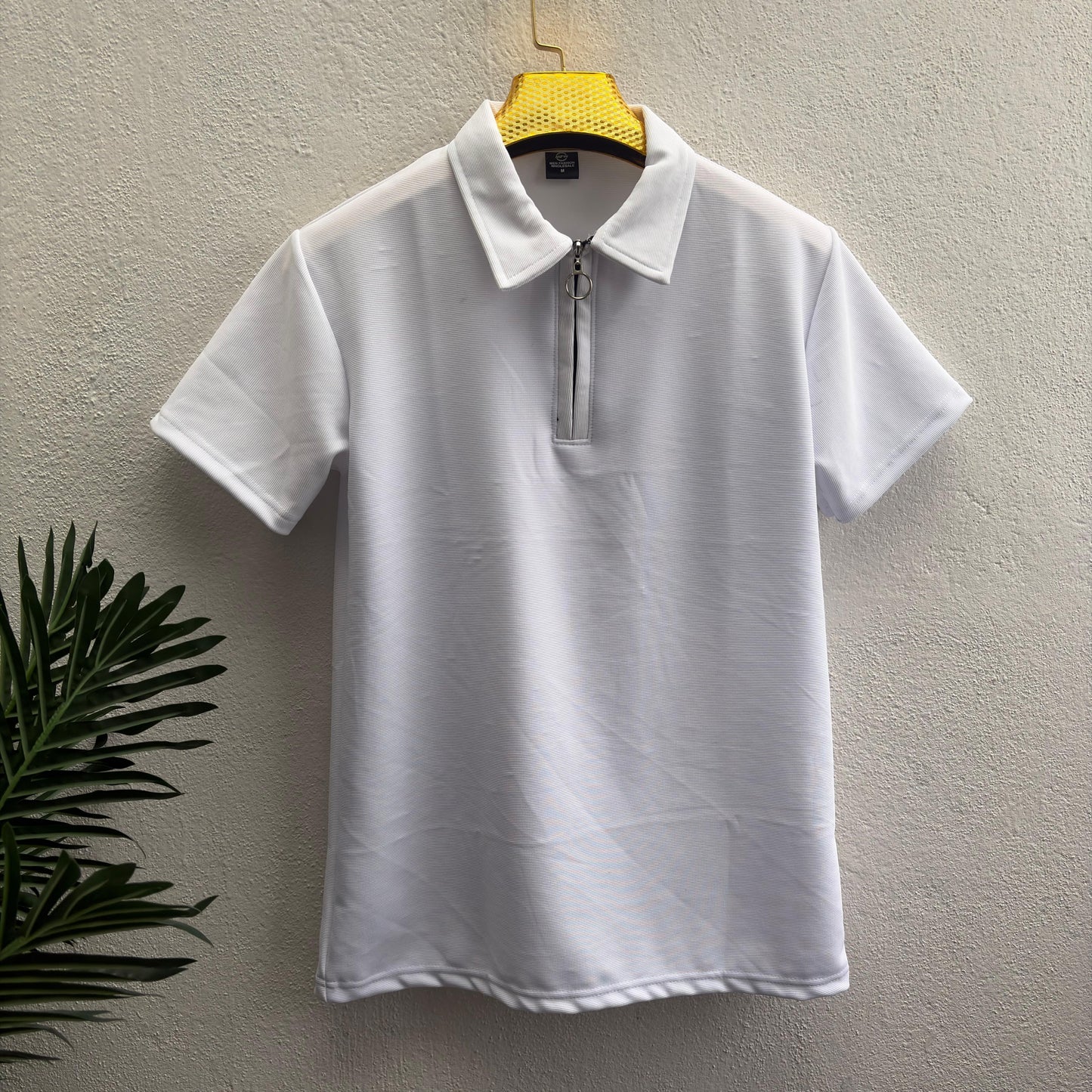 Men's back Printed Half sleeve old money Zipper polo tshirt buy 3 pcs @499 and 1 pcs @199