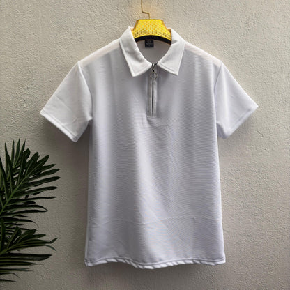 Men's back Printed Half sleeve old money Zipper polo tshirt buy 3 pcs @499 and 1 pcs @199