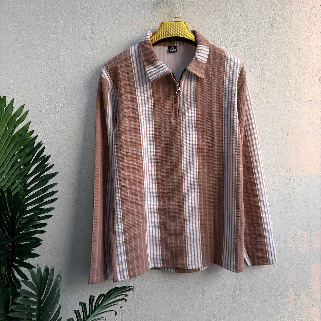 Men's  Full sleeve old money Zipper polo tshirt buy 3 pcs @499 and 1 pcs @199