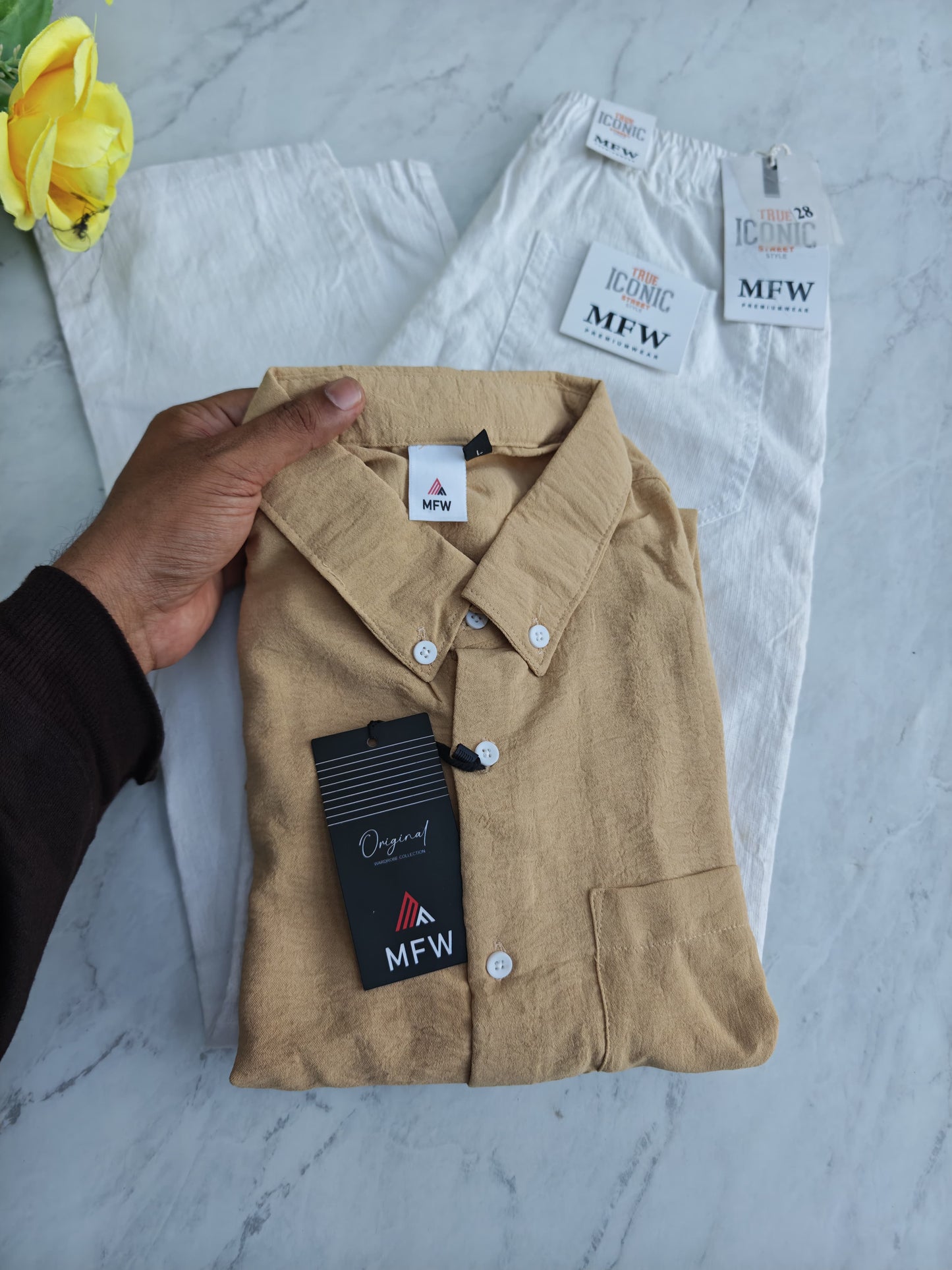 2 in 1 combo Crush Lenin shirts + lenin relax fit pants combo buy @600 rs only