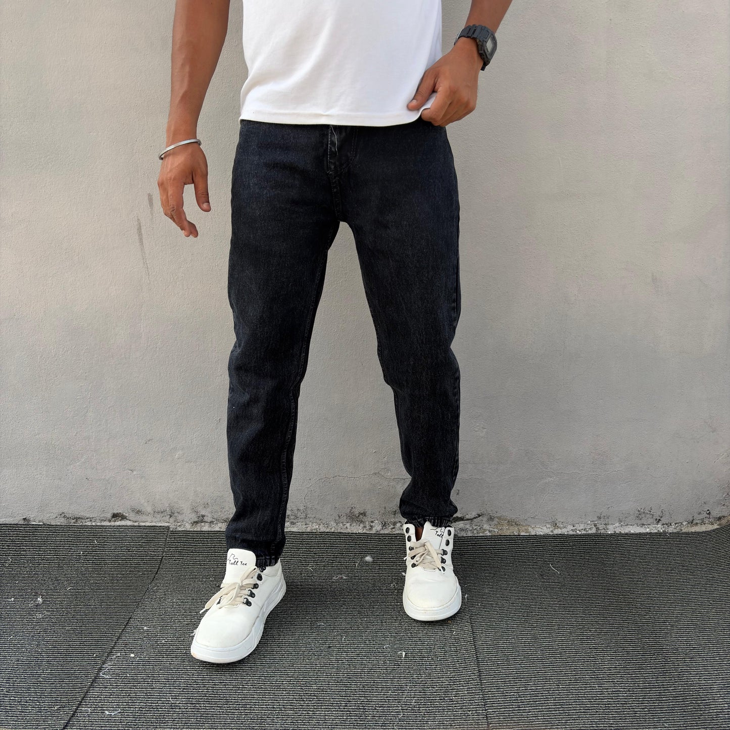 MFW Big size plain mom fit jeans @450