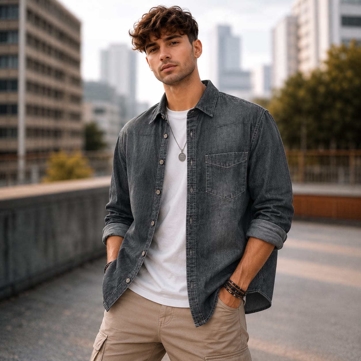 Men's Full sleeve singe pocket Denim Shirts single pcs @350 and Buy 3 pc combo @999