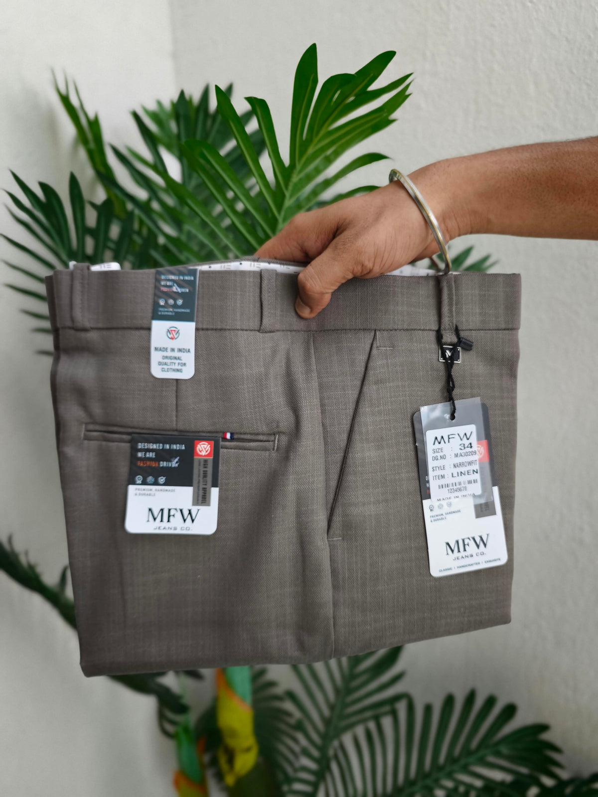 MFW Men's lenin textured polo fit pants  buy 3 pant @ 1200