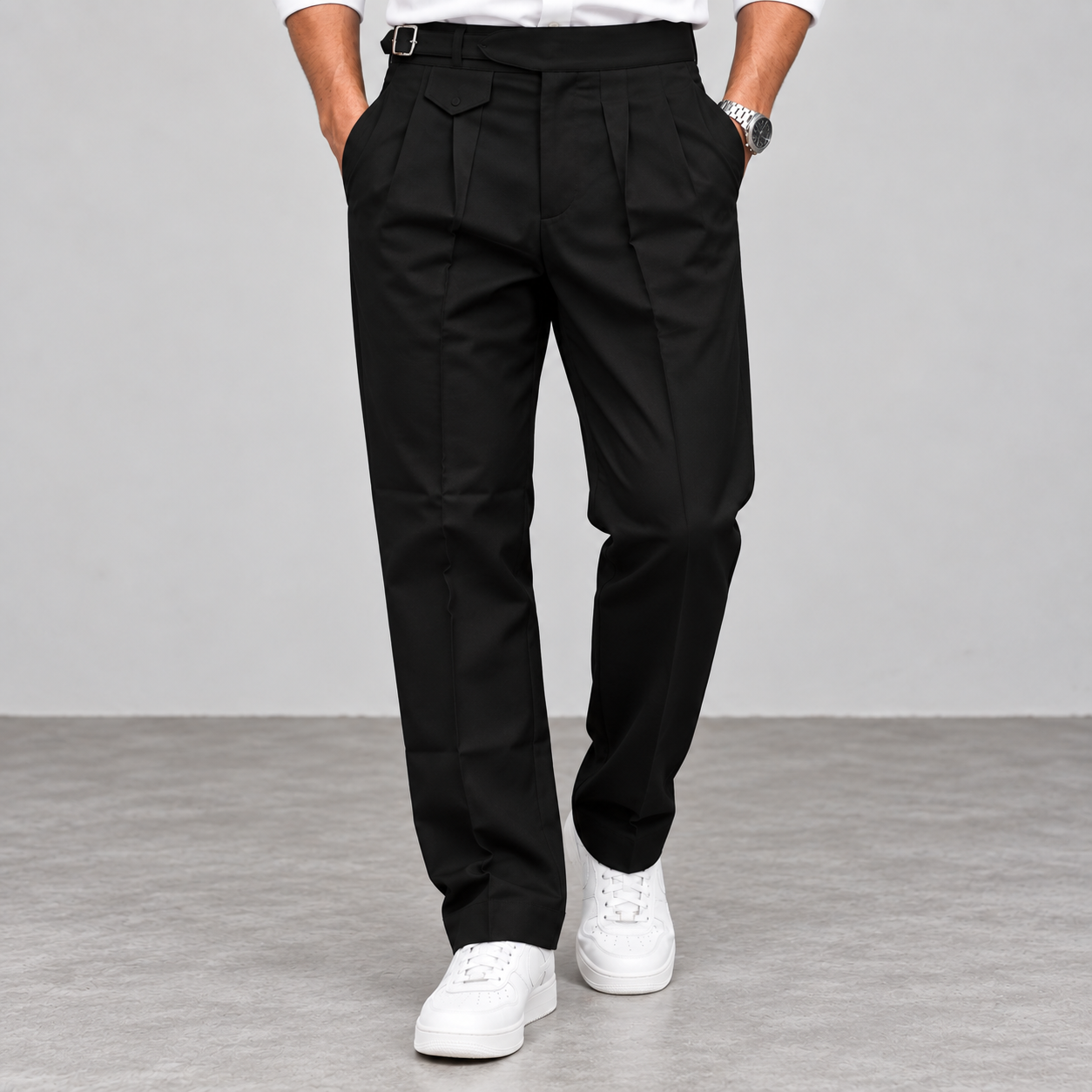 Premium quality Korean gurkha polo fit pants buy @450 rs only (Black)[GM2]