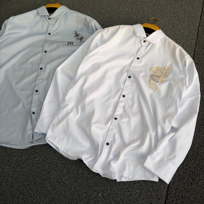 2 in 1 combo party wear stone work shirts buy 2 pcs combo 500 only