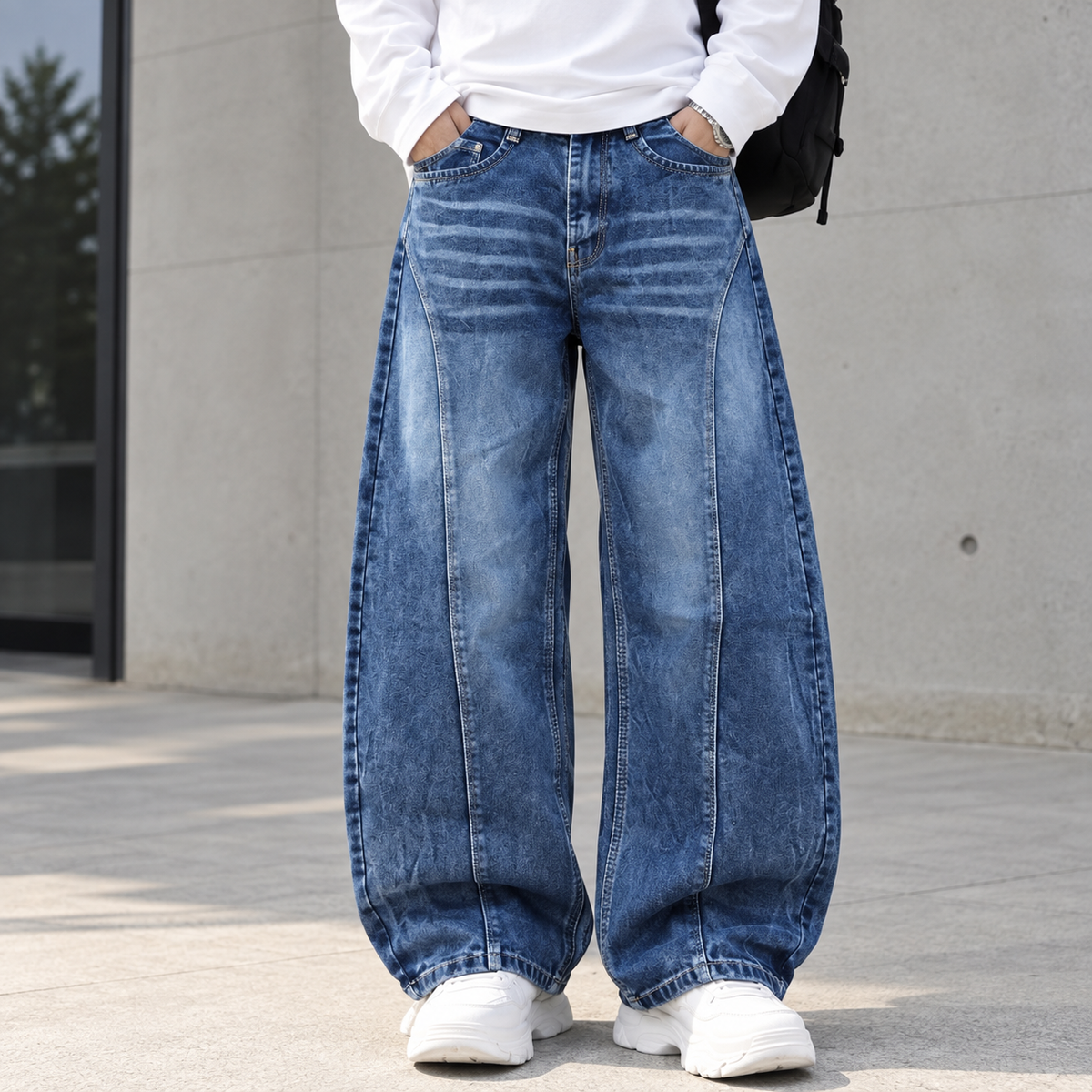 MFW whisker type barrel fit jeans pants buy @450 rs only[Mid]
