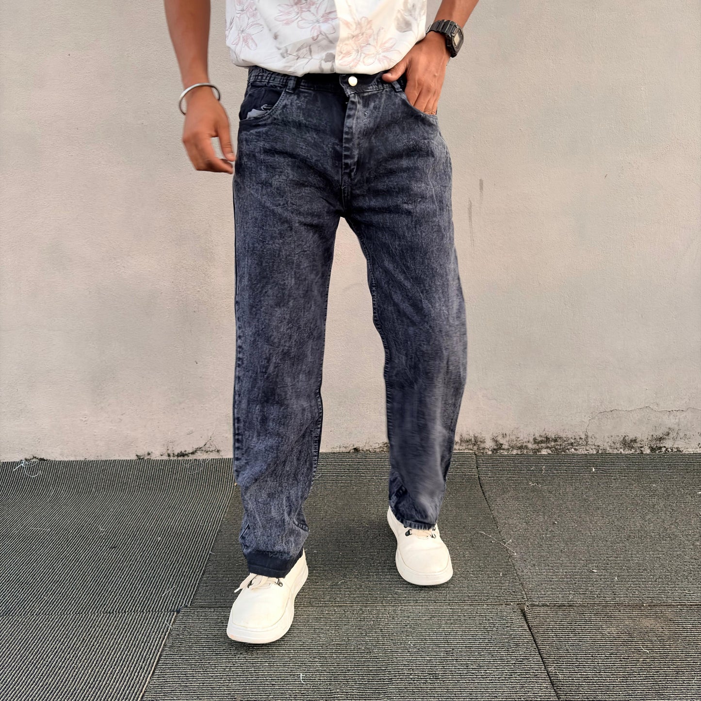 Men's wide leg baggy jeans pant @449