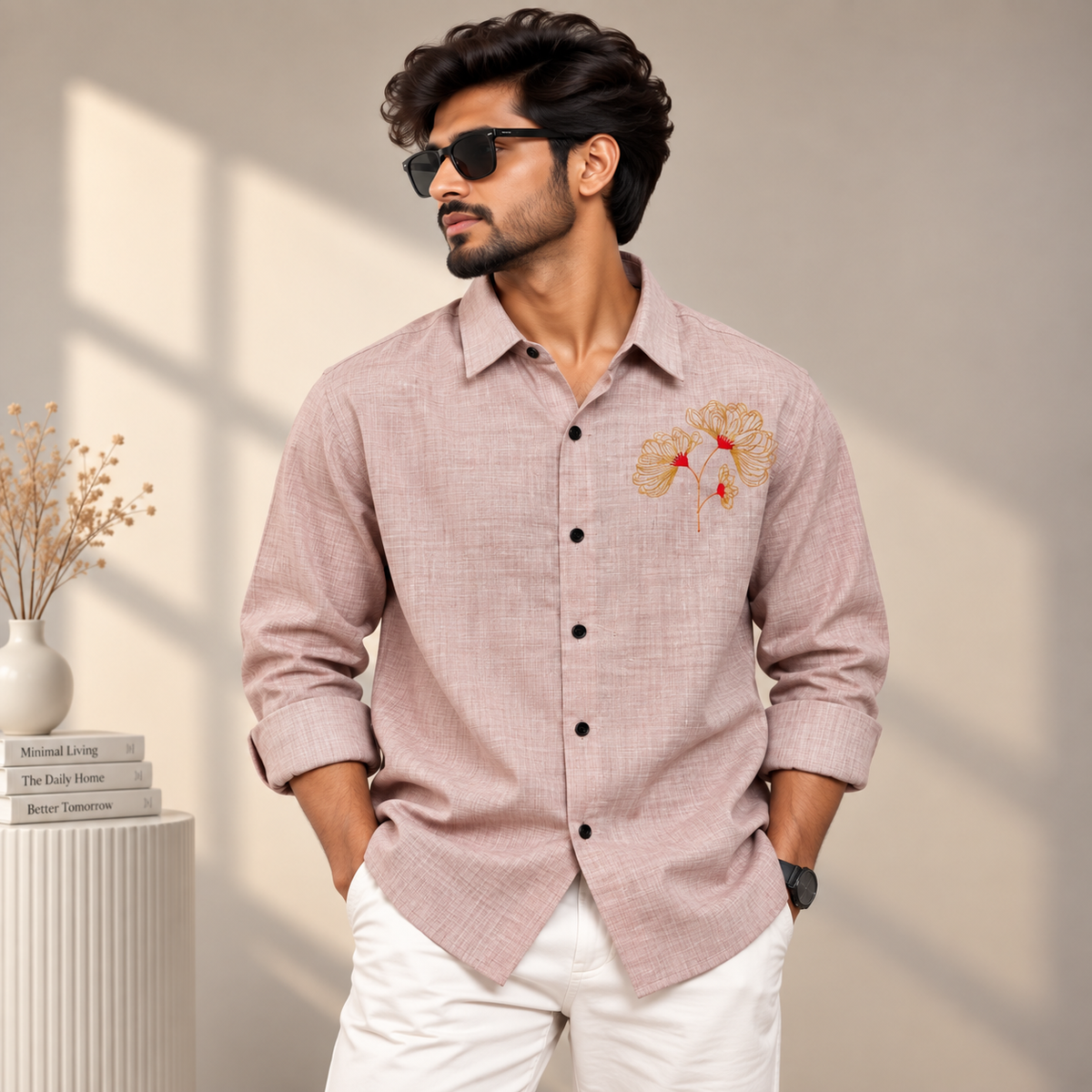 MFW Lenin embroidery work shirts Single pcs @299 and Buy 4 pcs combo @999