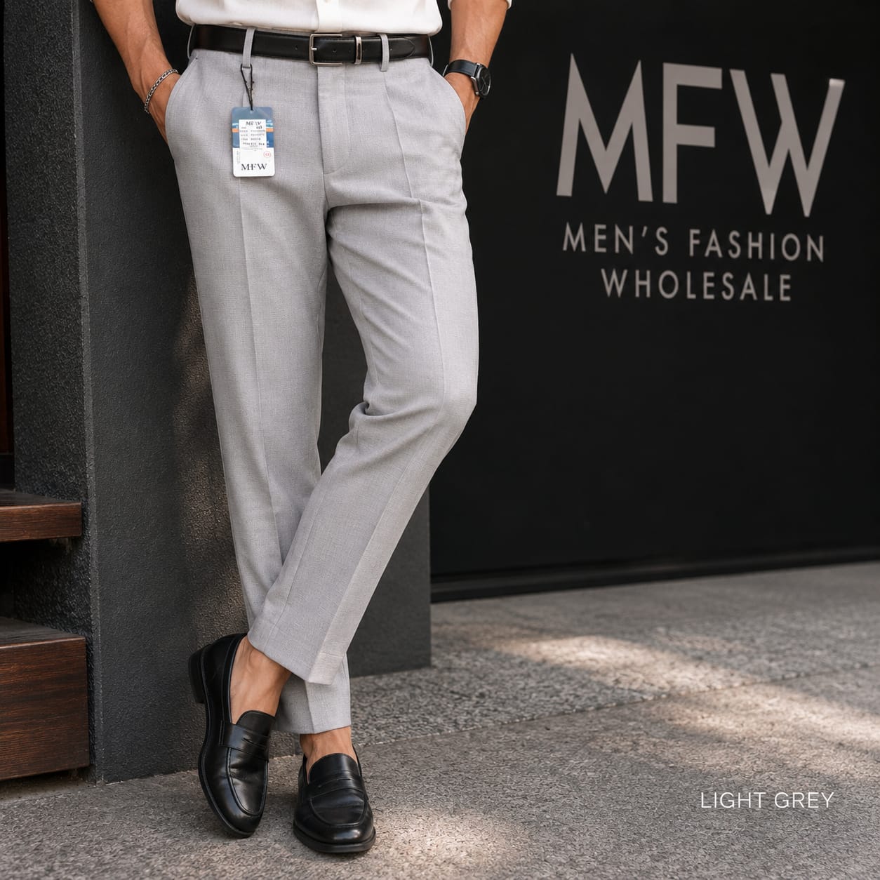 MFW Men's lenin textured polofit pants  buy 3 pant @ 1200 (Light ash)
