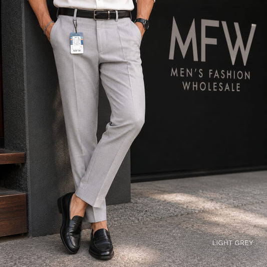 MFW Men's lenin textured polo fit pants  buy 3 pant @ 1200 (Light ash)