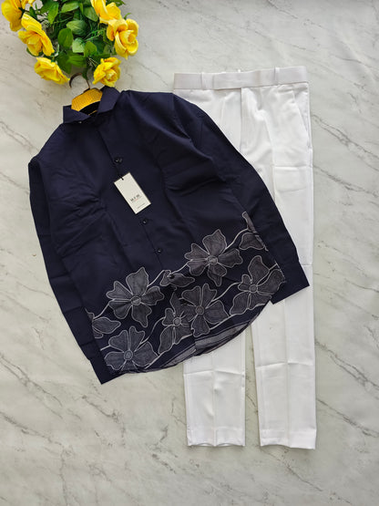 2 in 1 Combo MFW bottom printed shirts + Twill fabric polo fit pants buy @600 rs only