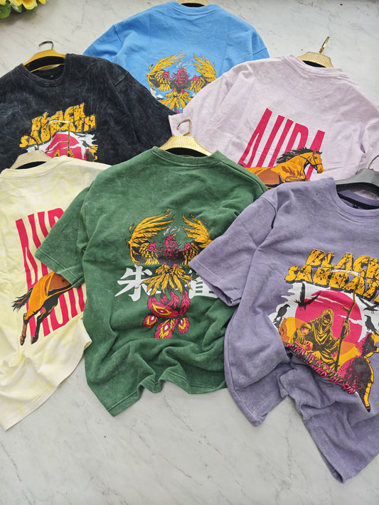 3 in 1 combo buy 3 pcs Random design  Acid wash tshirts buy 500 only(Read description before ordering)