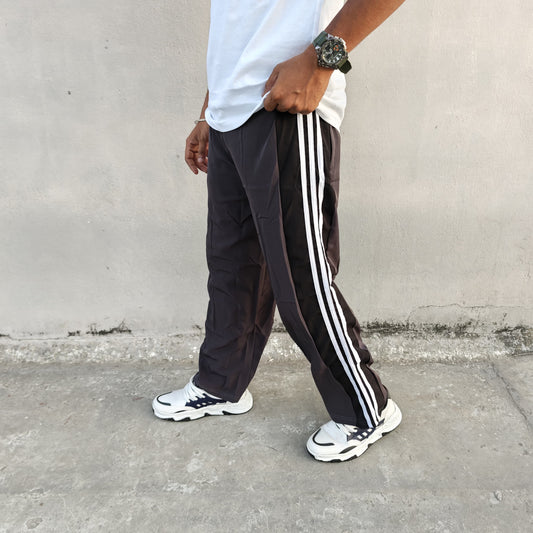 Mfw Baggy Street Wear Stripes Track pants buy 1 pc @199 3 pcs @ 499(Grey)