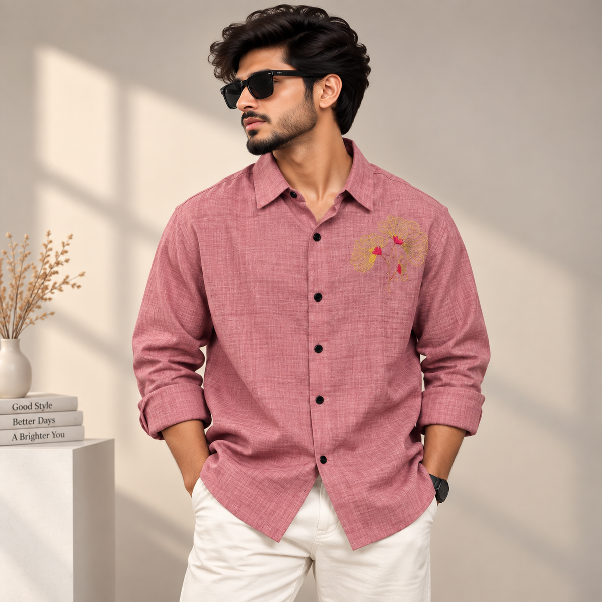 MFW Lenin embroidery work shirts Single pcs @299 and Buy 4 pcs combo @999