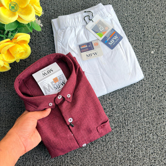 2 in 1 combo Old money lenin shirts + Lenin pants combo buy @600 only